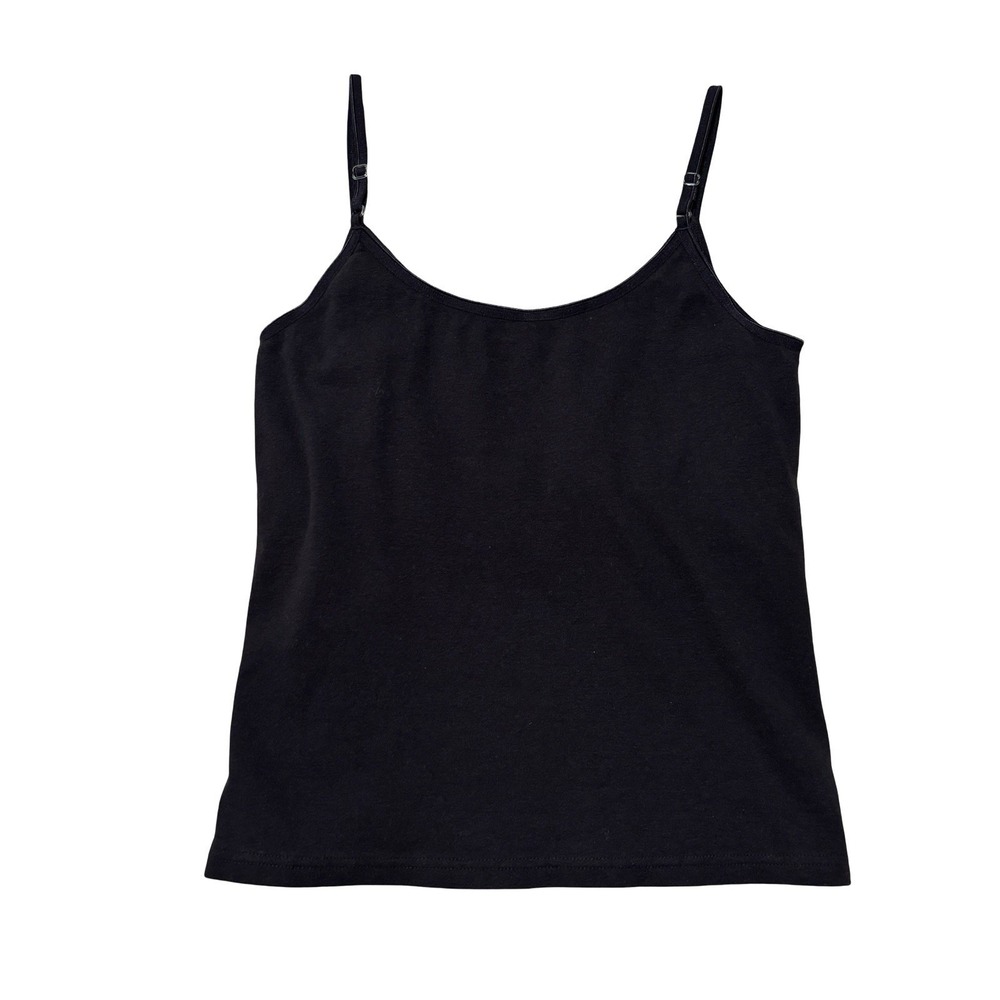 Gloria Vanderbilt Black Camisole Tank‎ Top Adjustable Length Size Medium 14 x 20